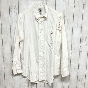 Mickey & Co J.G. Hook Button Down Mens 15.5 White Vintage Disney Oxford Size M